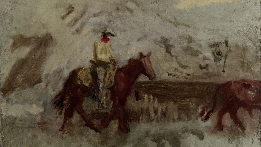 Sketch for "Cowboys in the Badlands"