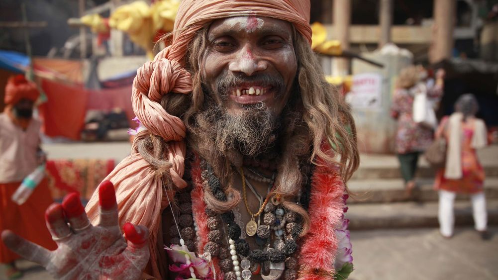 India, 'Laughing Sadhu'