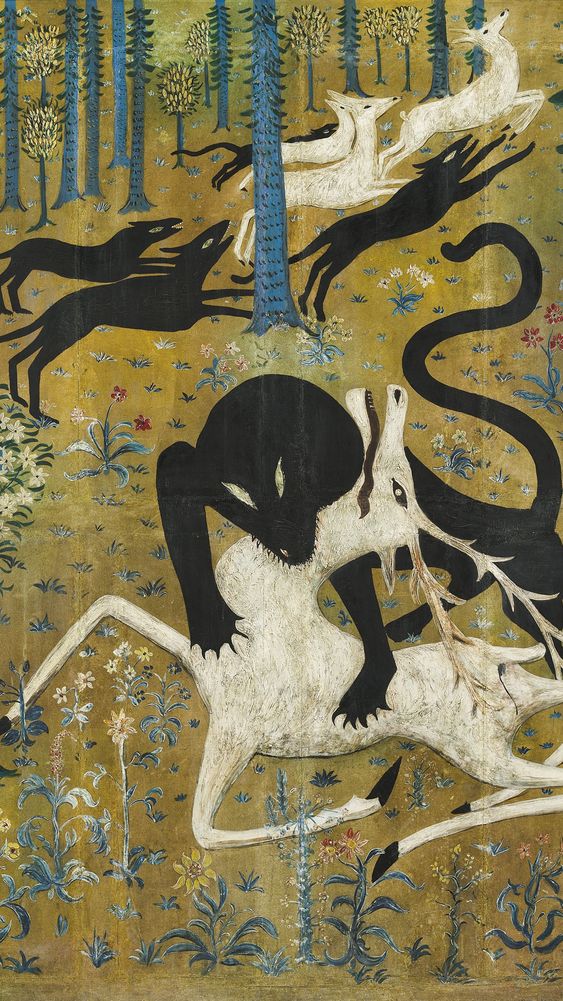 Leopard and Deer