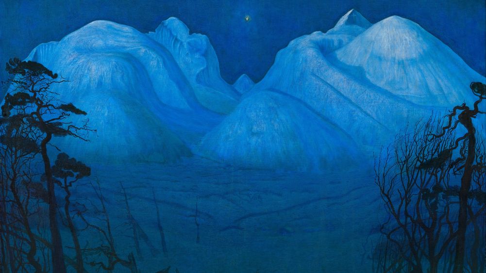 Winter Night in the Mountains