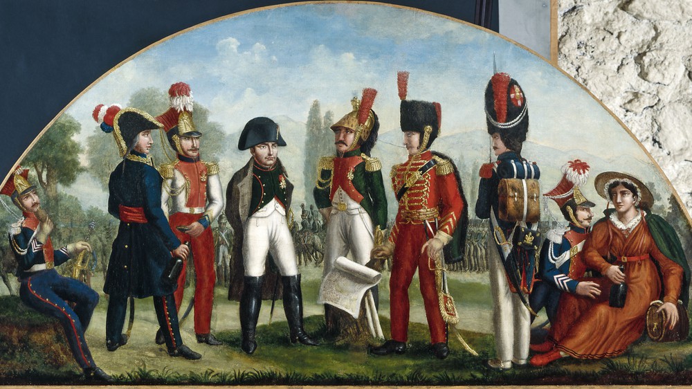 La veillée d'Austerlitz. Enseigne de marchand de vins. Paris