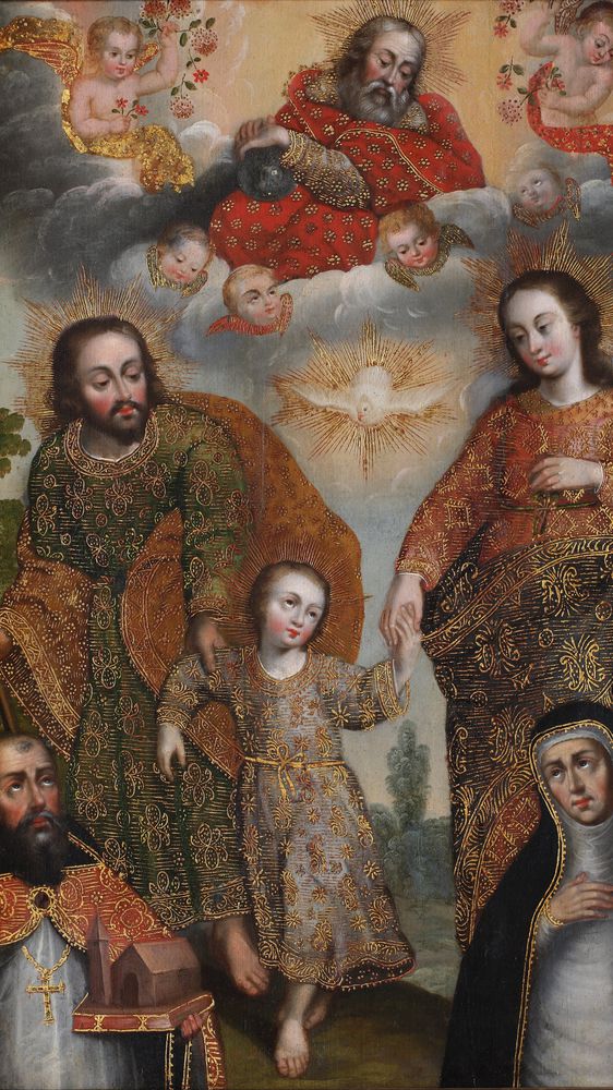 Double Trinity with Saint Augustine and Saint Catherine of Siena