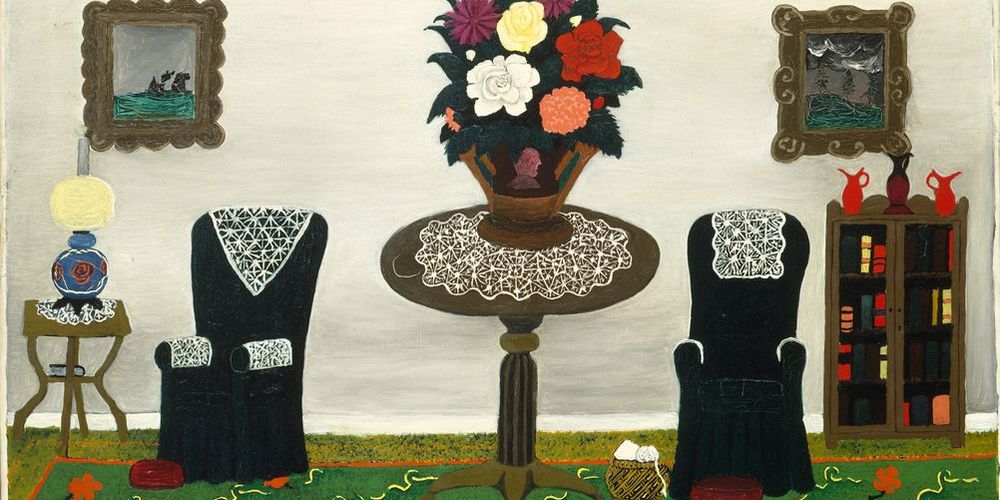 Tableau Horace Pippin - Autoportrait II | Toile Sur Cadre En Bois | Prêt à Accrocher | Déco Salon