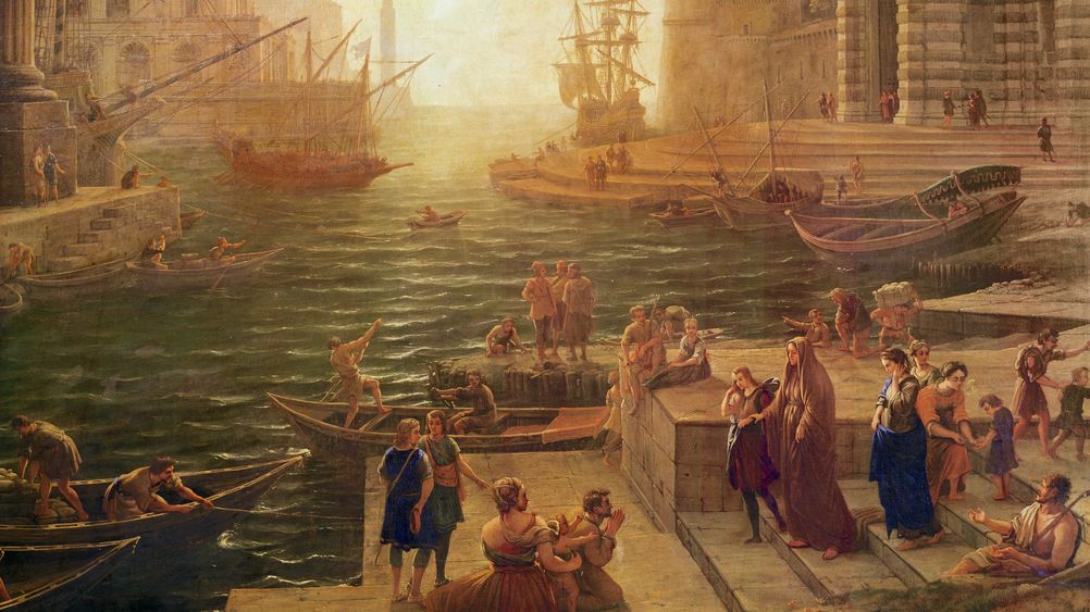 The Boarding of the Holy Roman Saint Paul at Ostia (detail)