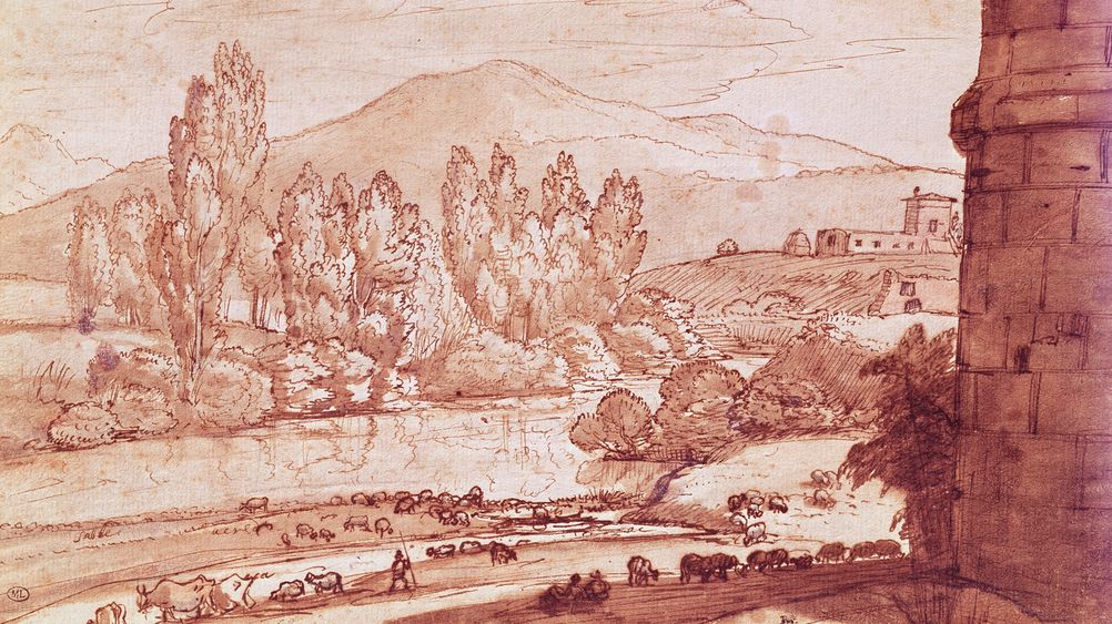 Landscape with a River, a Herd of Cattle and a Herdsman