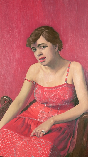 Romanian Woman in a Red Dress