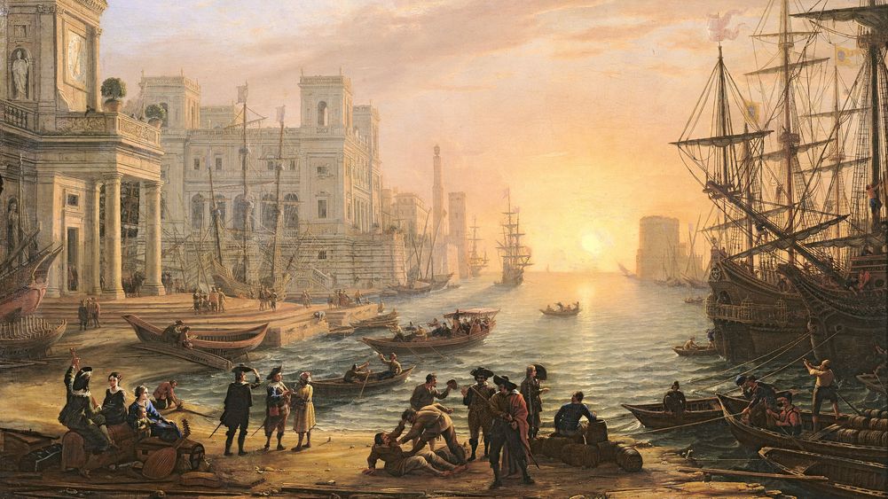 Sea Port at Sunset