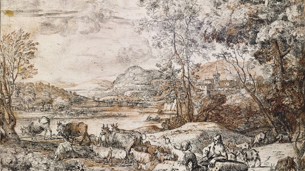 A Shepherd and Shepherdess Conversing