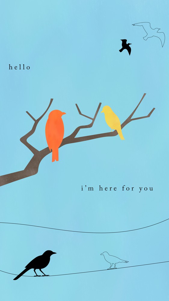 hello, I’m here for you - Flying birds -