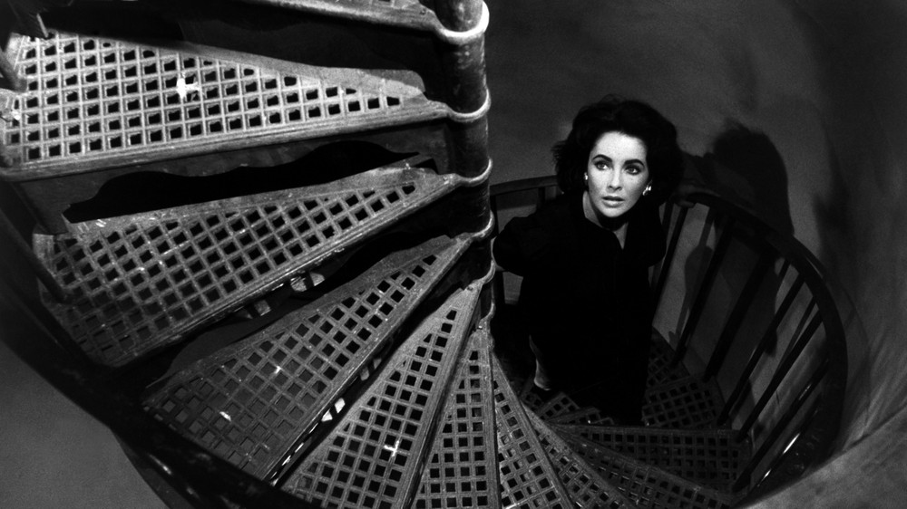 Elizabeth Taylor on Stairs
