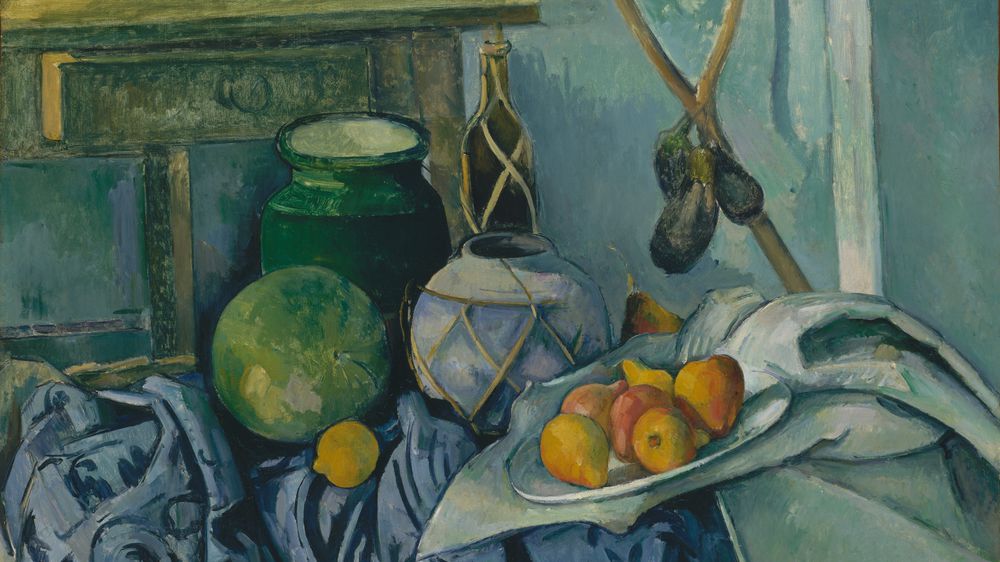 Still Life with Ginger Pot and Aubergine
