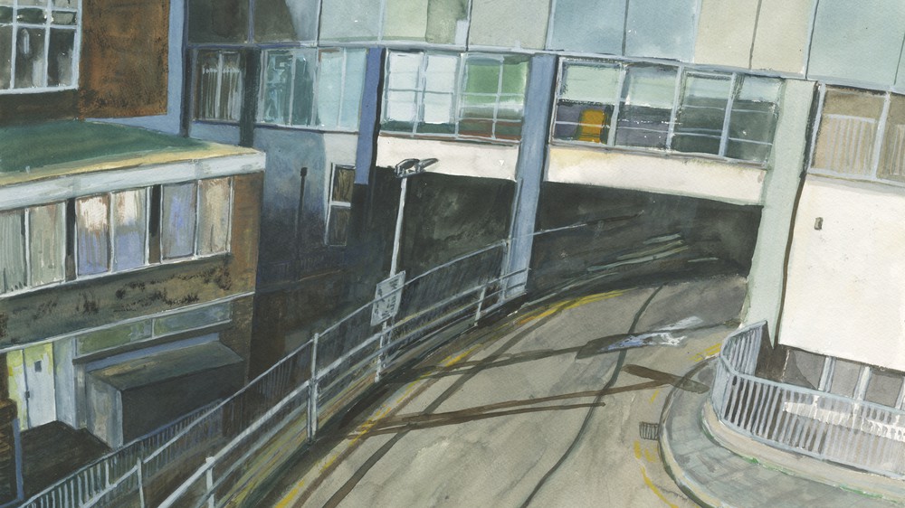 Railway station taxi entrance