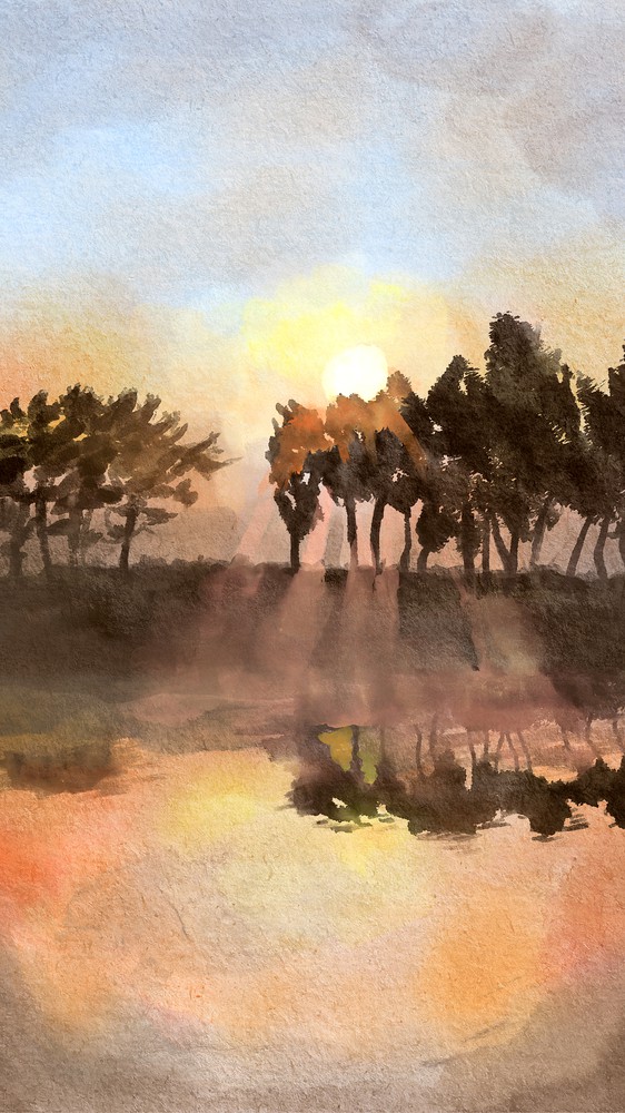 Serenade of the Countryside: A Watercolor Symphony