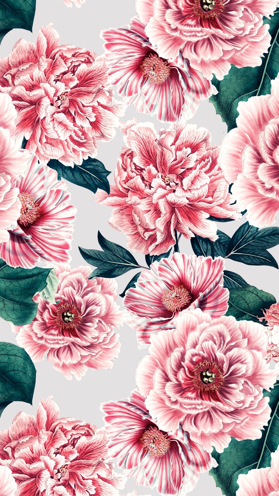 Pattern Pink Vintage Peonies