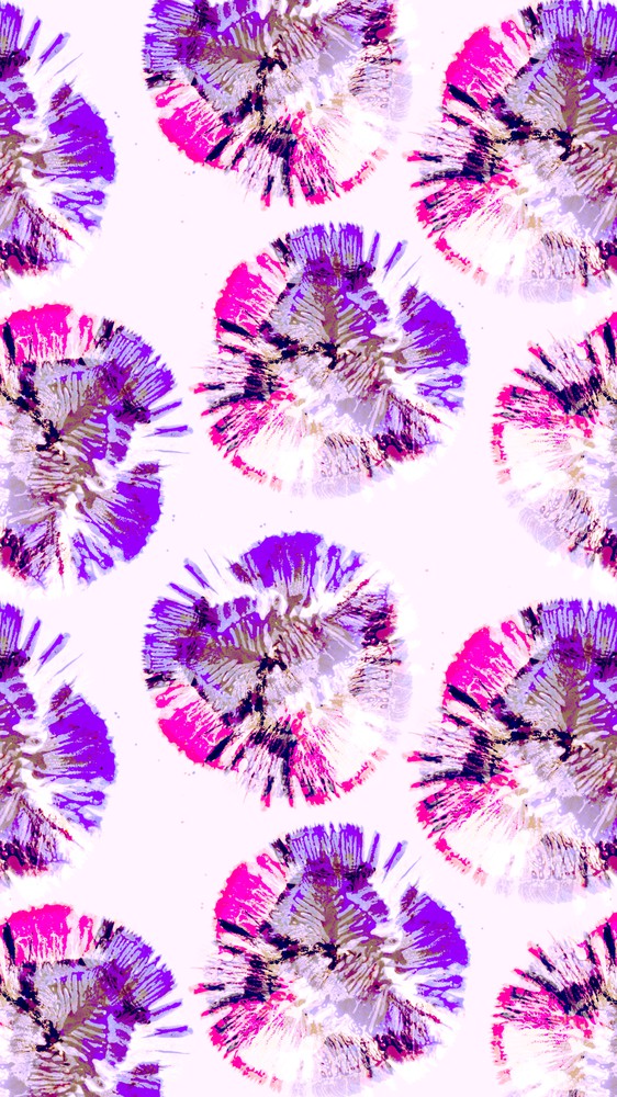 Abstract Pattern of Purple Circular Shapes