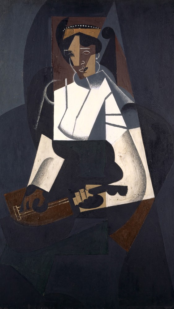 Woman with Mandolin, after Corot