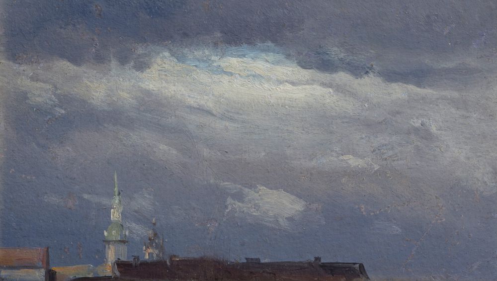 Storm Clouds Over the Castle Tower of Dresden
