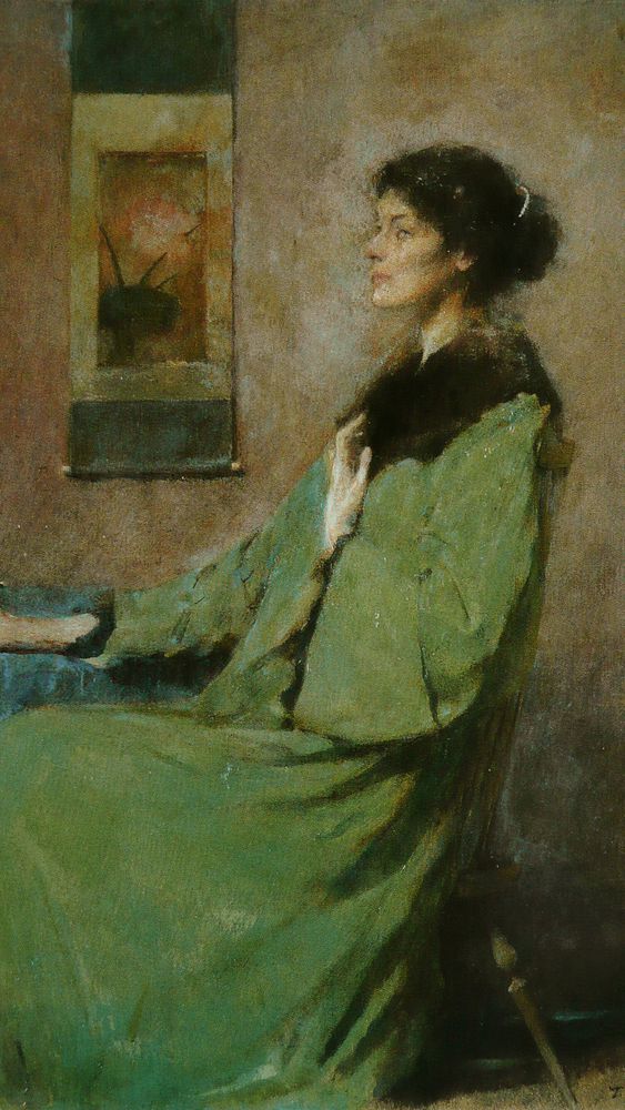 Portrait of a Lady Holding a Rose