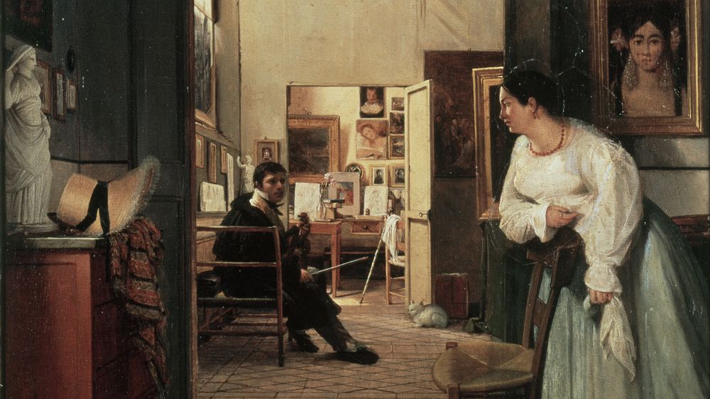 “The Studio of Ingres in Rome”