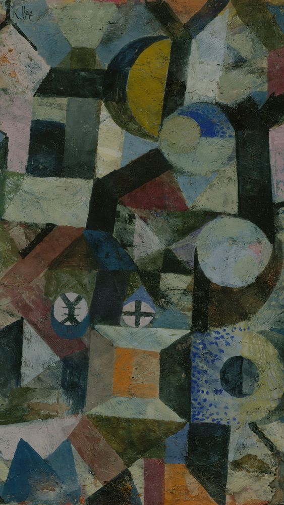 Composition with the Yellow Half-Moon and the Y