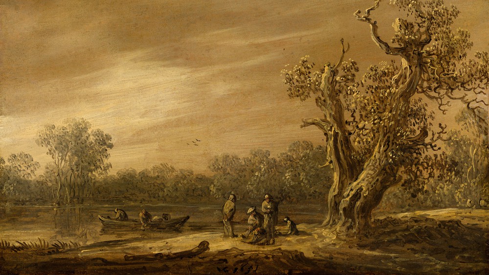 Fishermen by the Lakeshore
