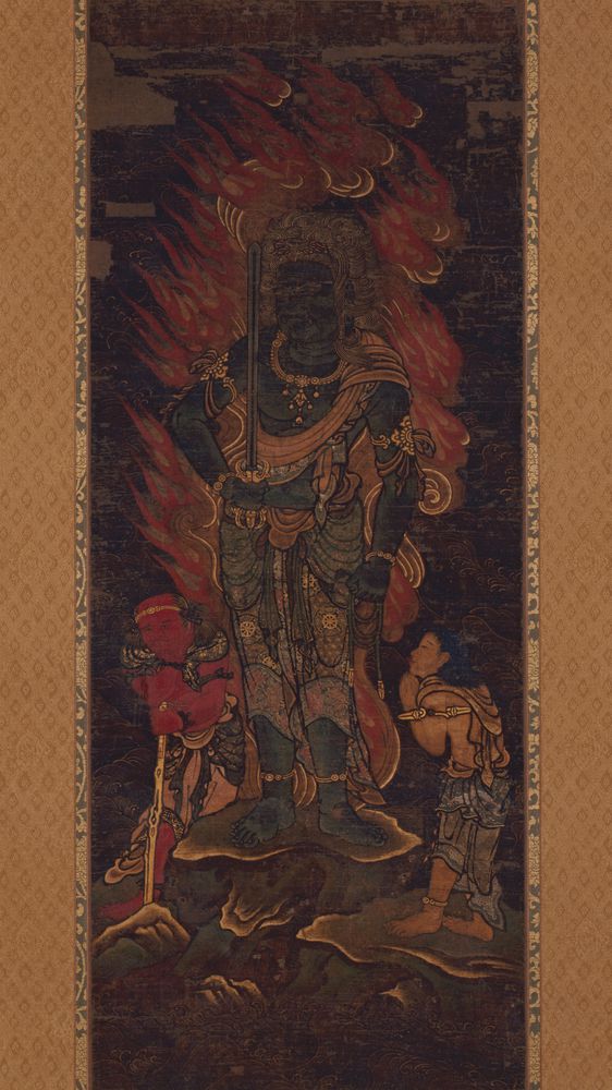 Acala Vidyārāja (Fudō Myōō) and Two Attendants