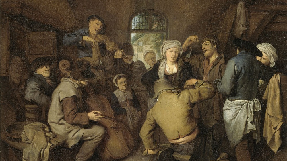 Peasants Making Music and Dancing