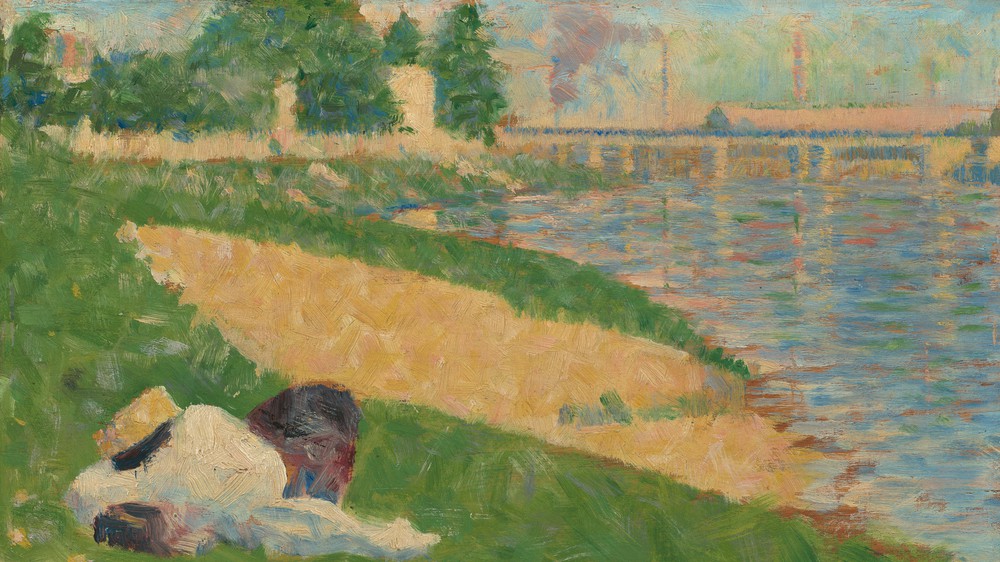 The Seine with Clothing on the Bank (Study for "Bathers at Asnières")